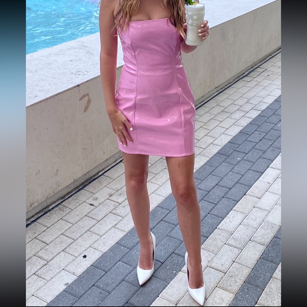 PrettyLittleThing Pink Bodycon Dress